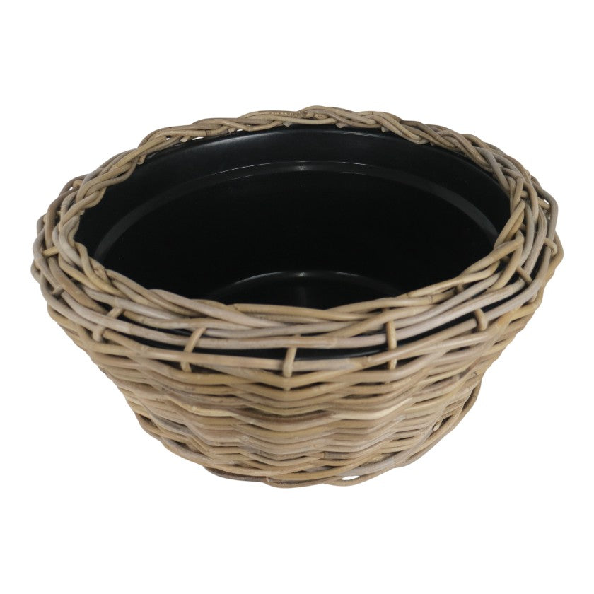 Thick Rattan Planter with Lined Inner