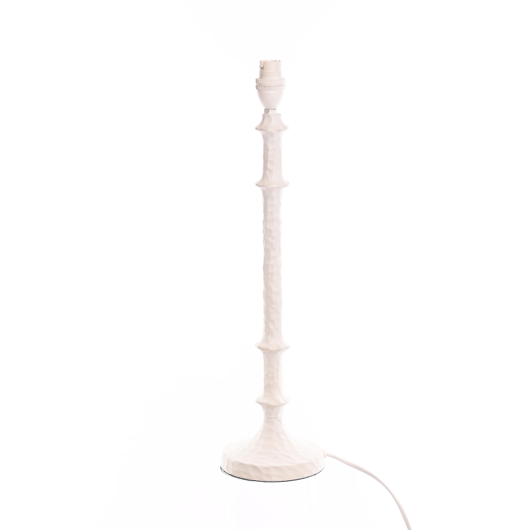 Hammered Small Lamp Base | White