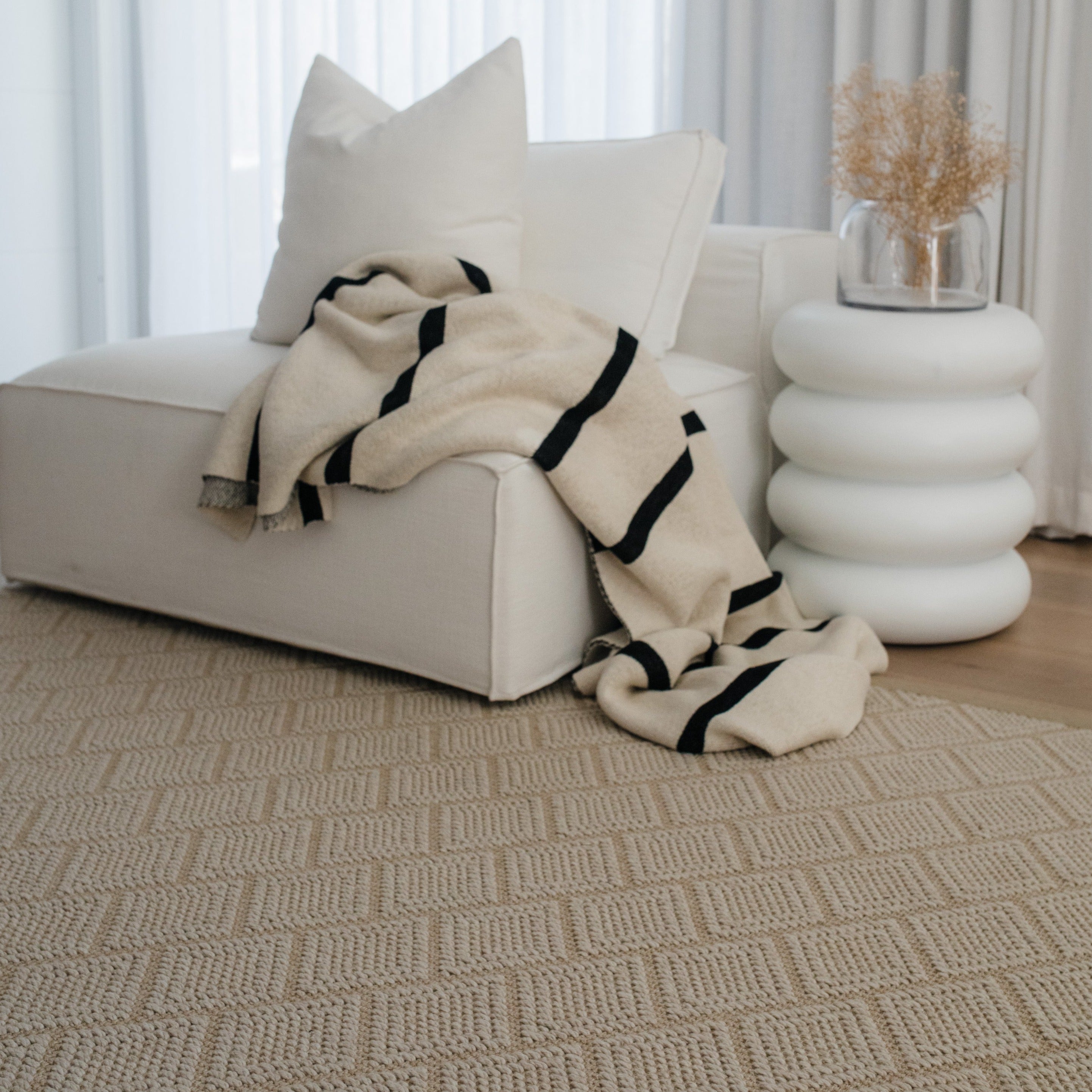 P.E.T Chunky Jacquard Light Beige Rug