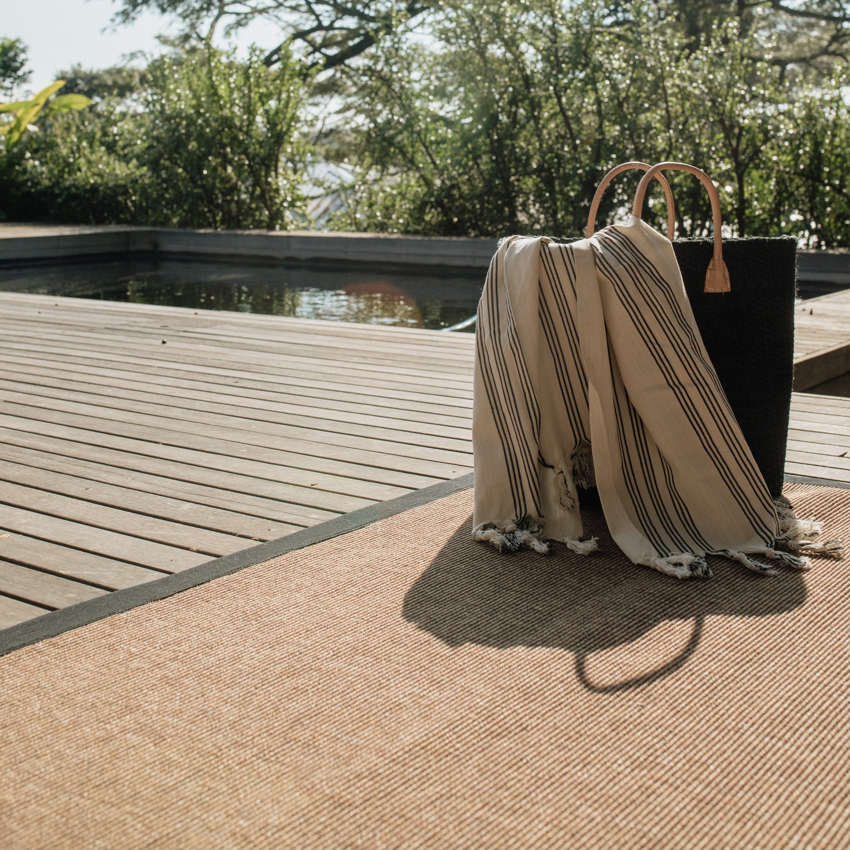 Rust Brown Boucle Rug