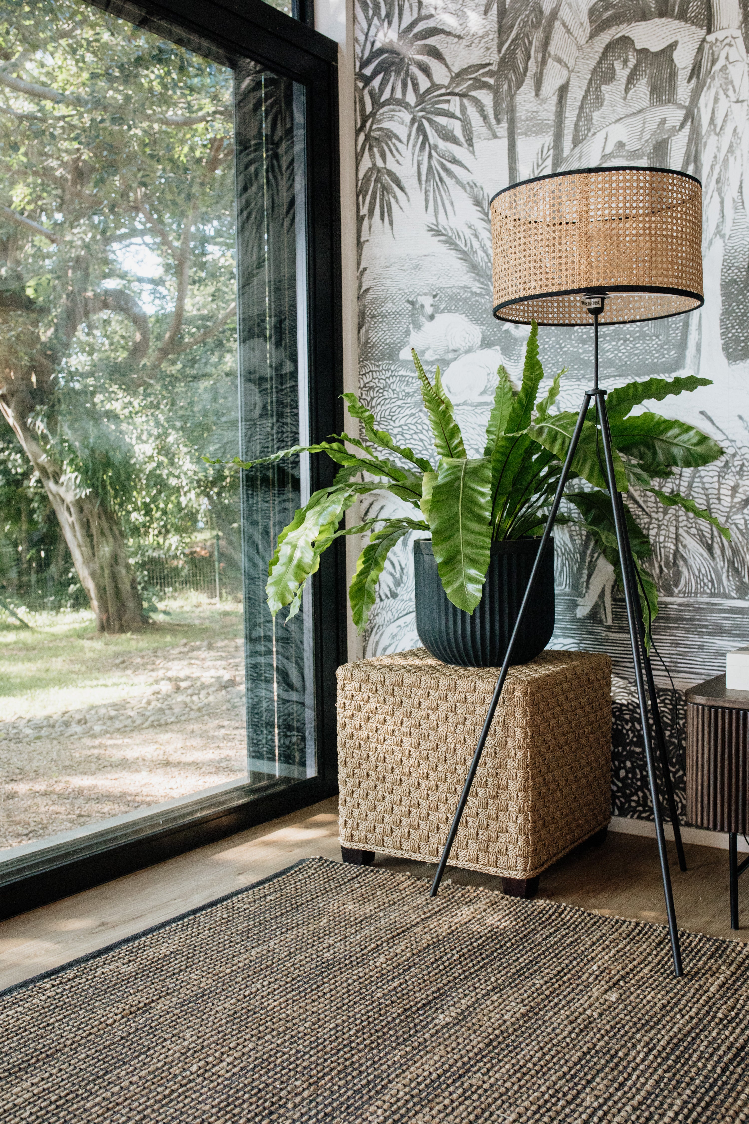 Lux Floor Lamp With Dutch Weave Shade