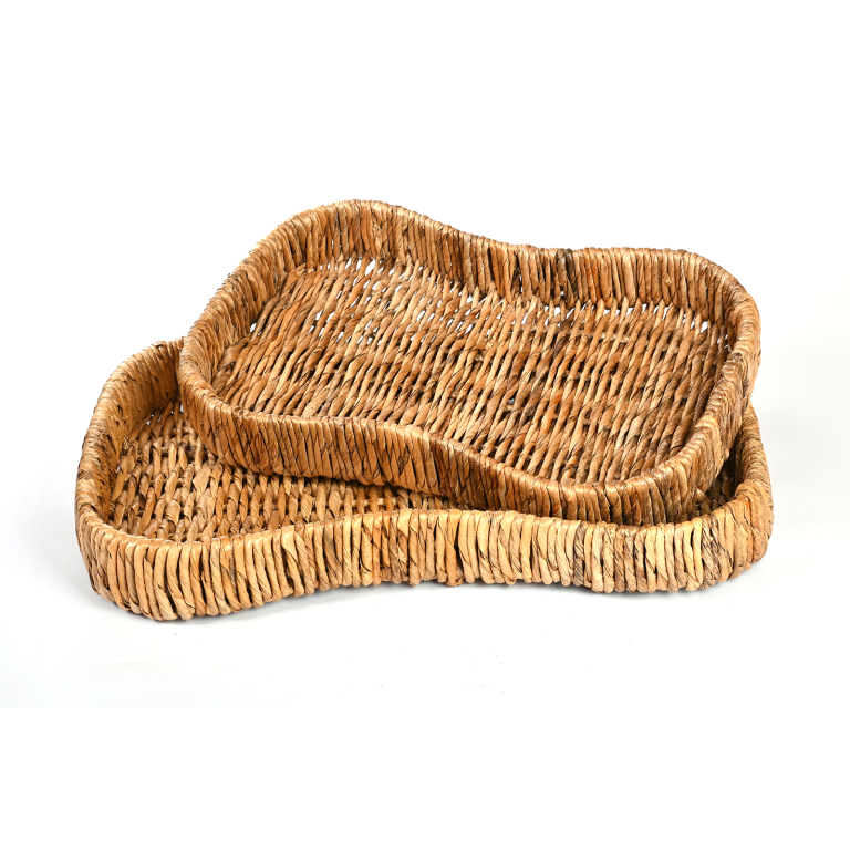 Scalloped Tray Set of 2 | Natural