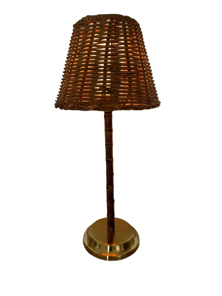 Bamboo Table Lamp With Lampshade
