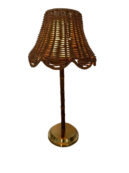 Bamboo Table Lamp With Lampshade