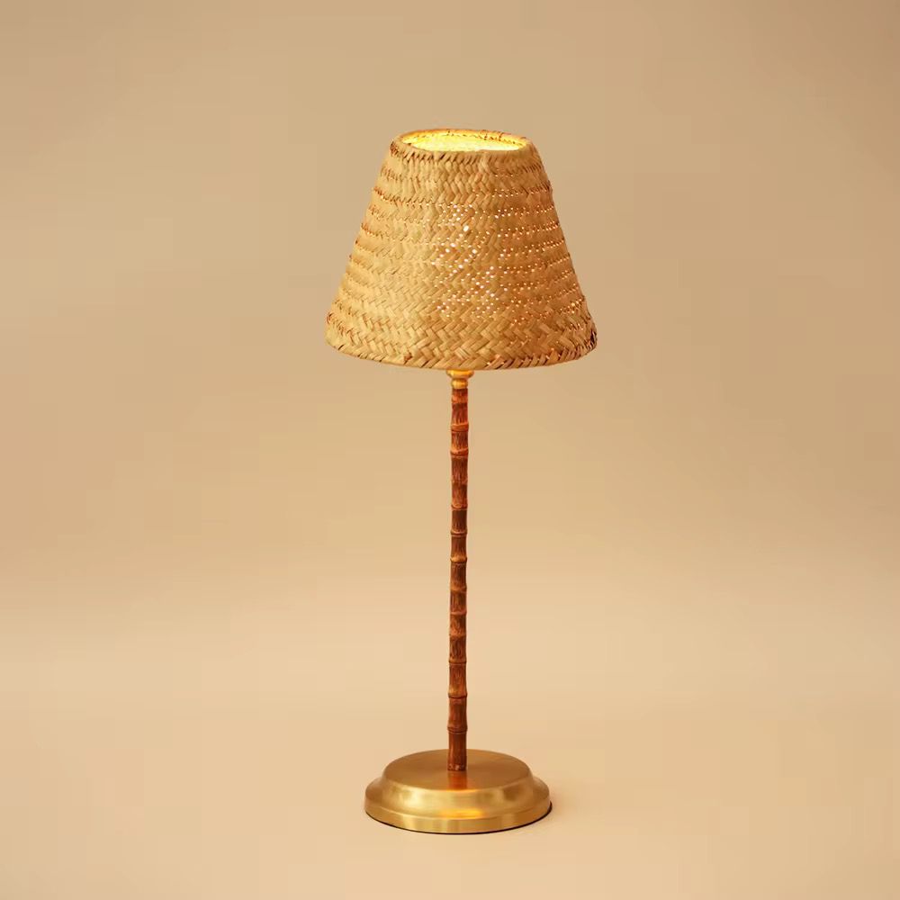 Bamboo Table Lamp With Lampshade