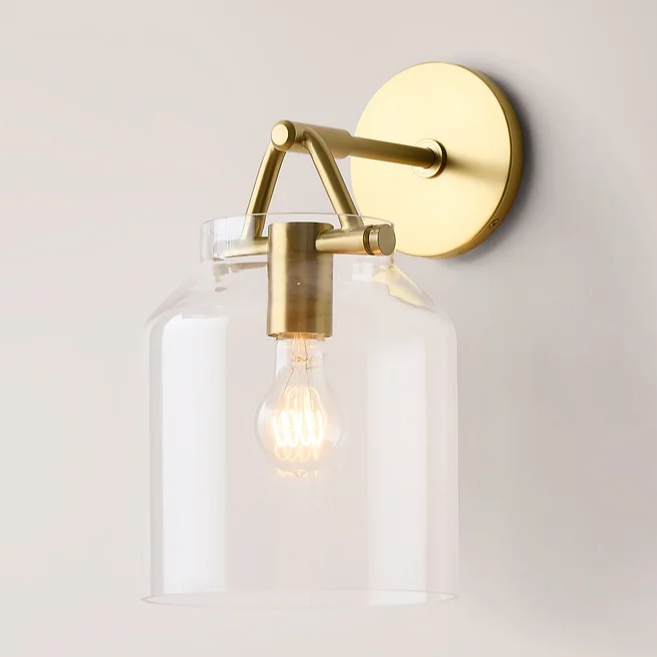 Betti Wall Light | Brass & Clear