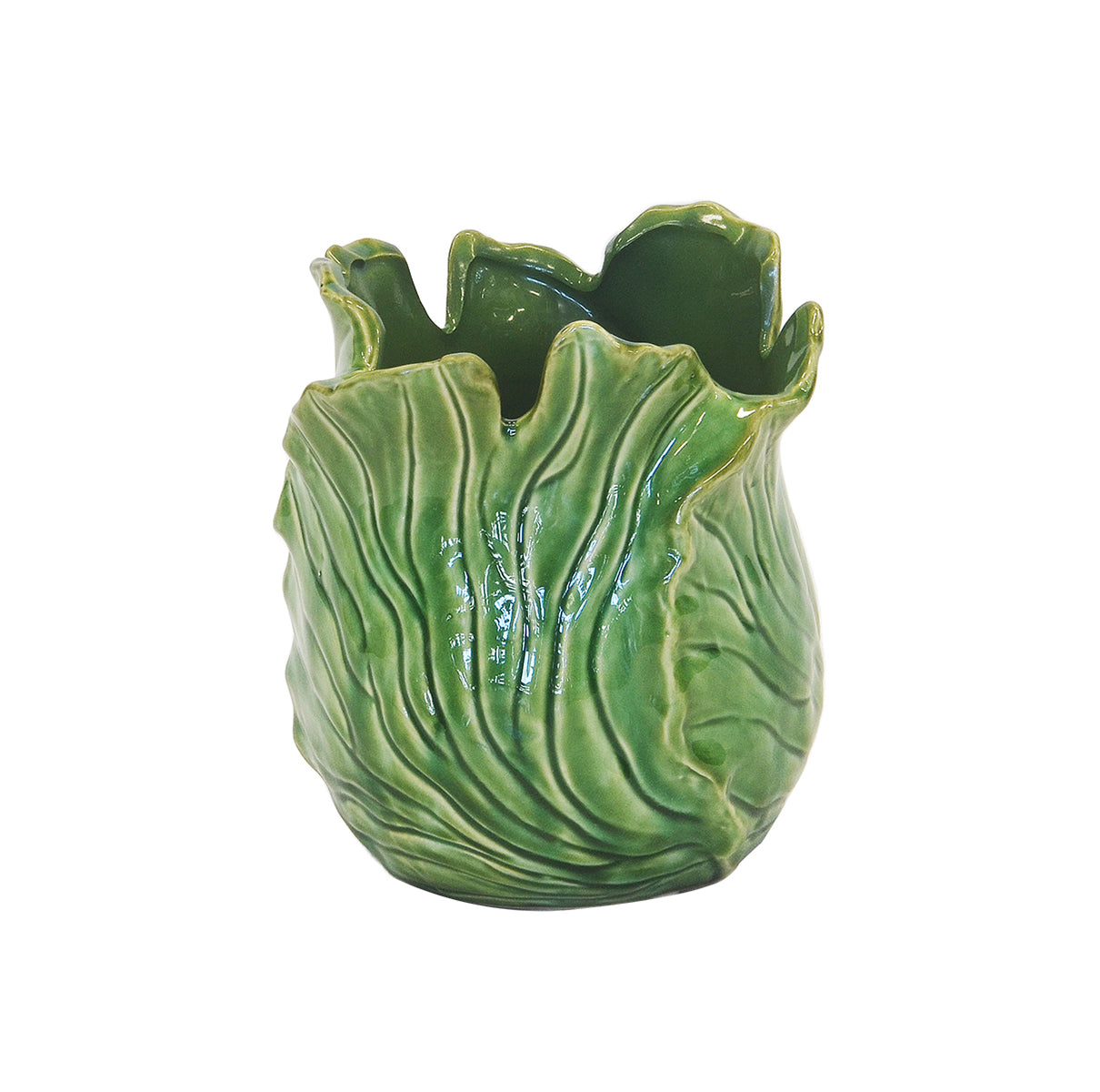 Ceramic Cabbage Leaf Vase