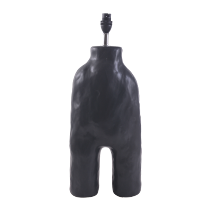 Two Leg Ceramic Lamp Base | Black