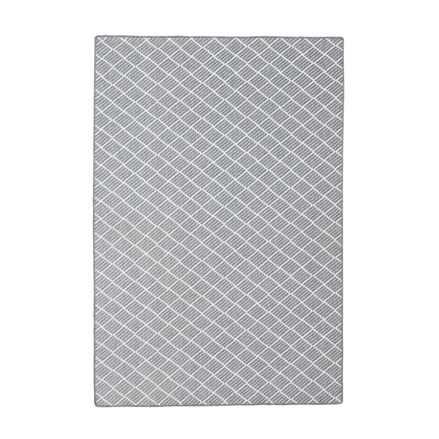 P.E.T Chunky Jacquard Dark Grey & White Rug