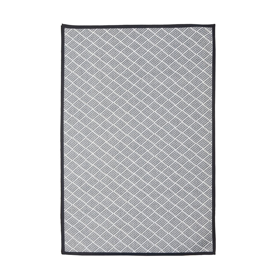 P.E.T Chunky Jacquard Dark Grey & White Rug