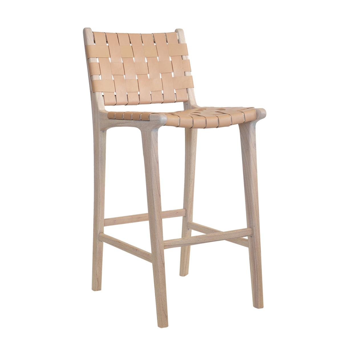 Leather Barstool | Blush