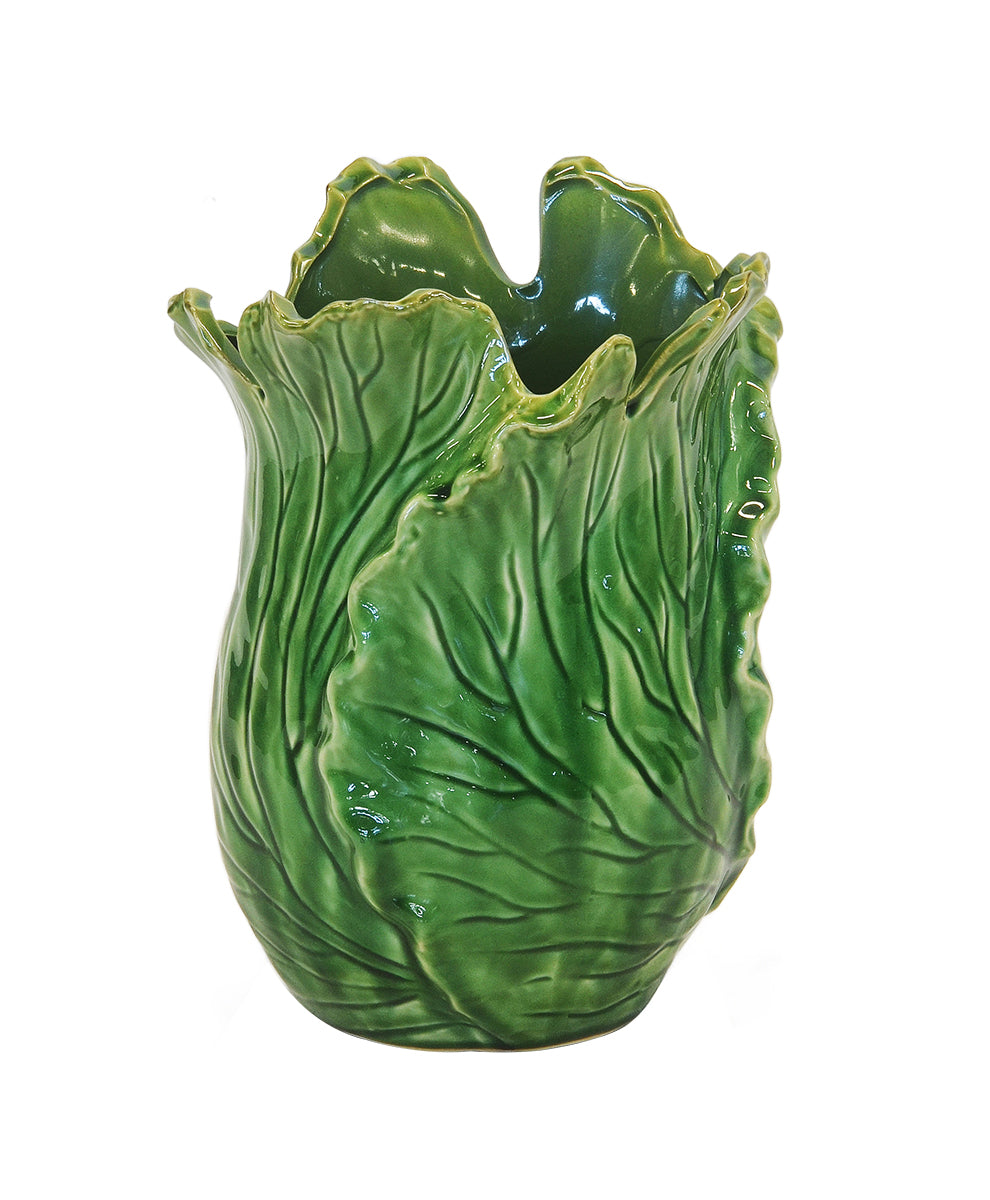 Ceramic Cabbage Leaf Vase