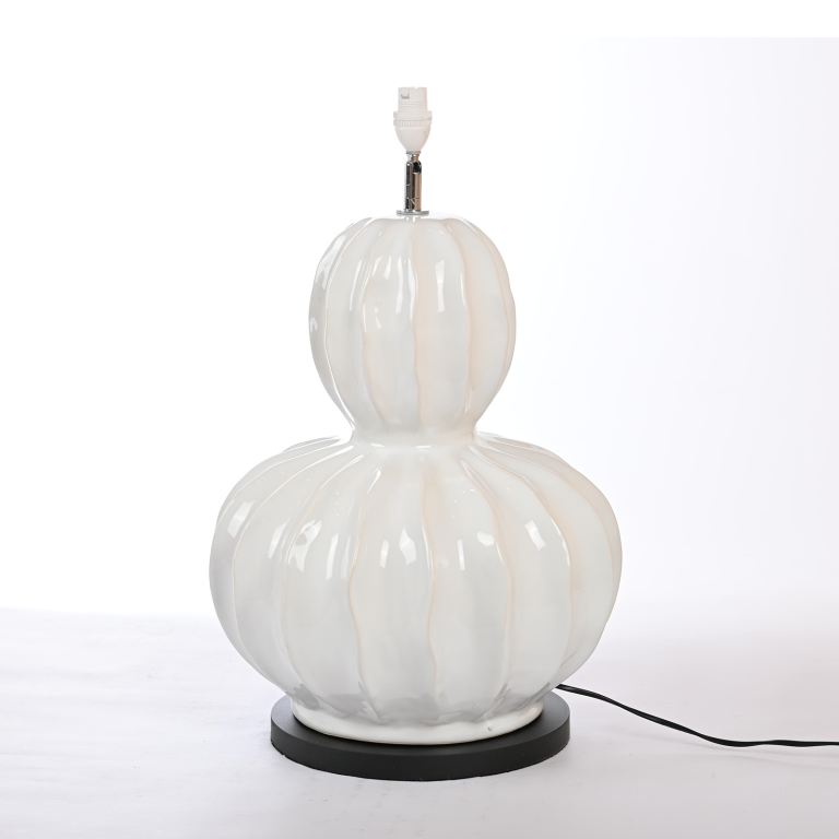Rocco Lamp Base | Shiny White