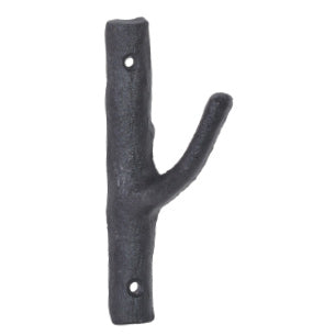 Single Cast Iron Metal Tree Hook | Black