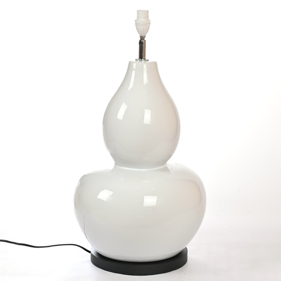 Dublin Lamp Base | Zirconia White