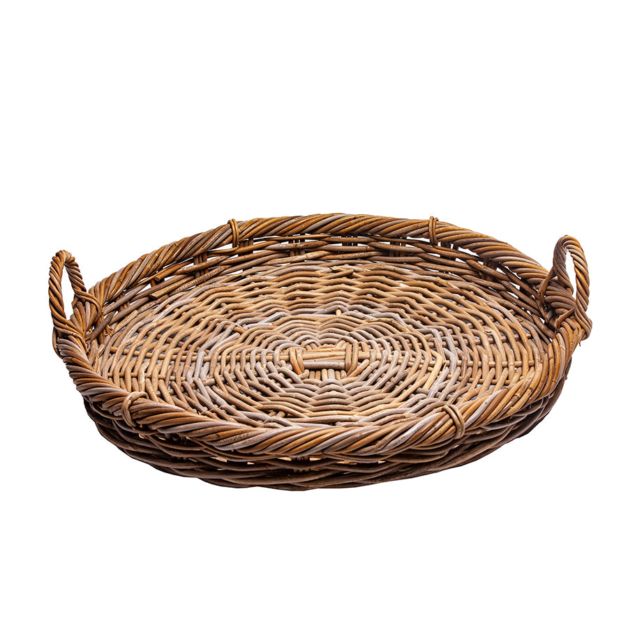 Thick Rattan Round Tray