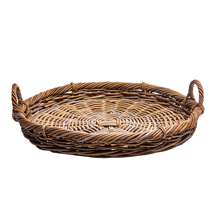 Thick Rattan Round Tray