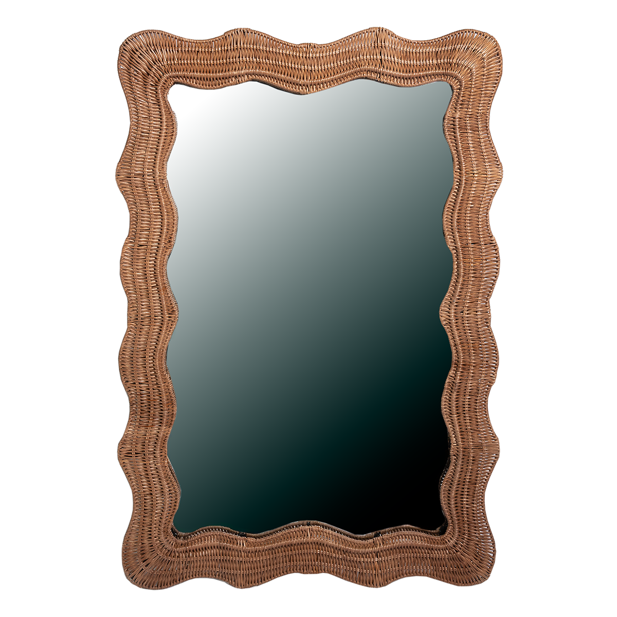 Rattan Mirror Brown
