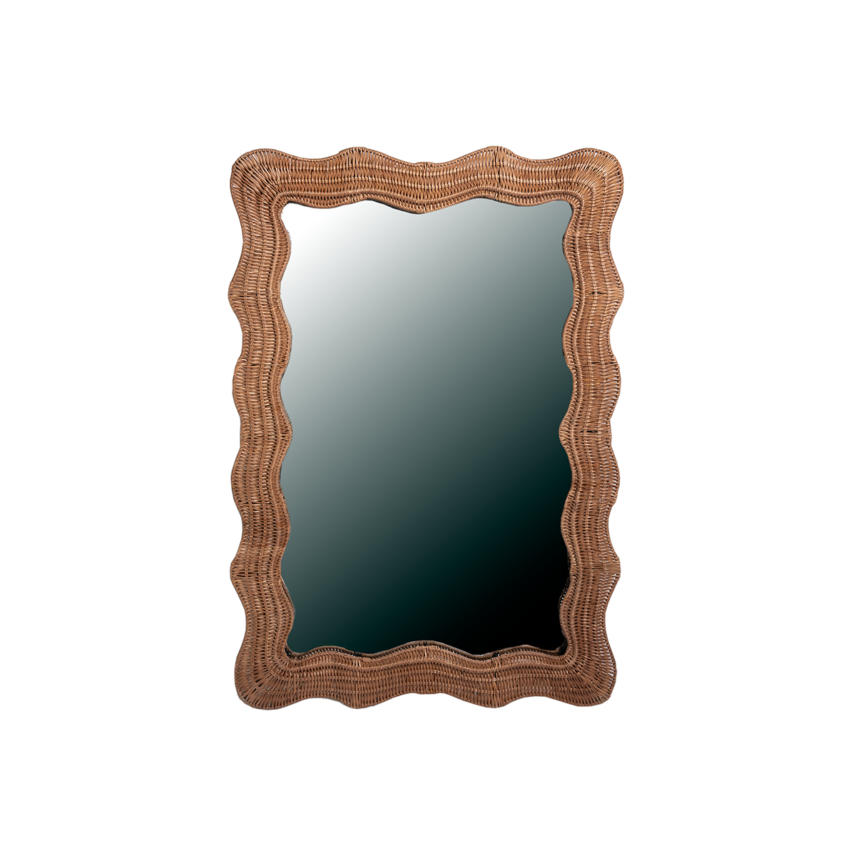 Rattan Mirror Brown