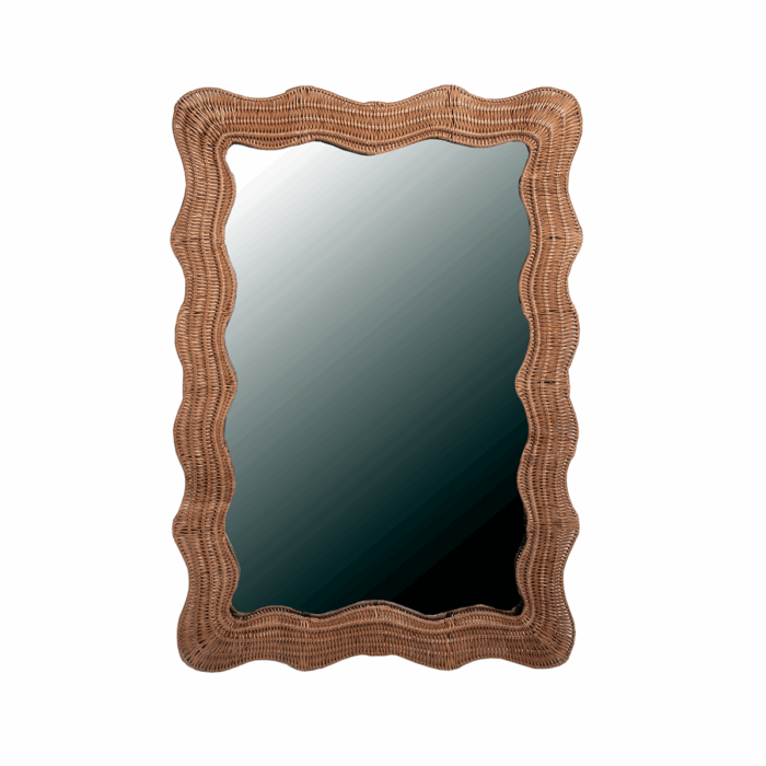 Rattan Mirror Brown