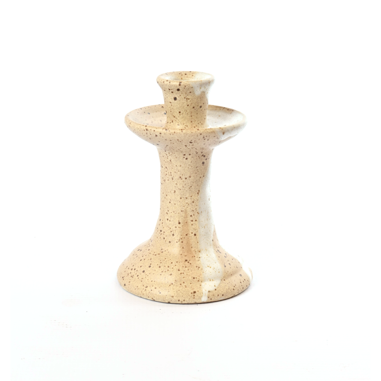 Candle Holder | Terracotta &White Glaze