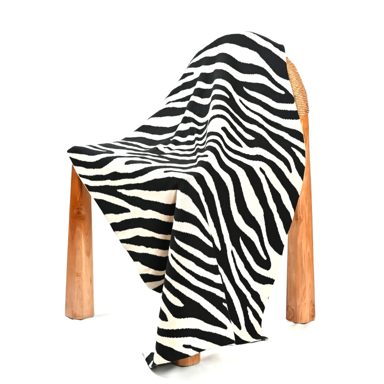 Zebra Stripes Cotton Throw