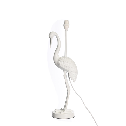 Shiny Bird Lamp Base | White