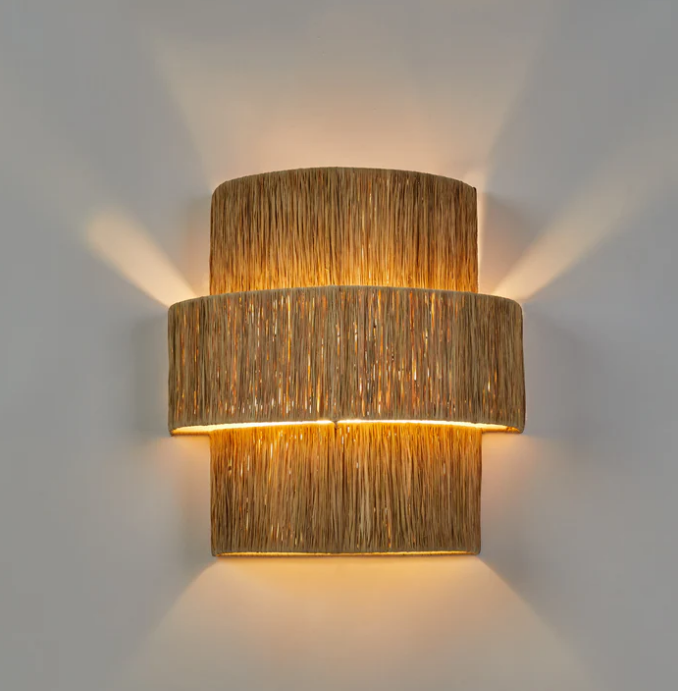 Raffia Wall Sconce
