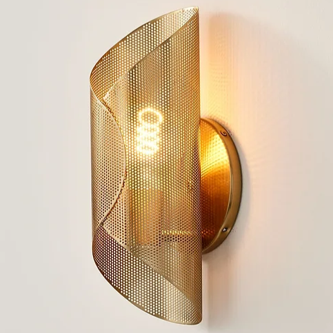 Vicky Wall Light | Brass & Clear