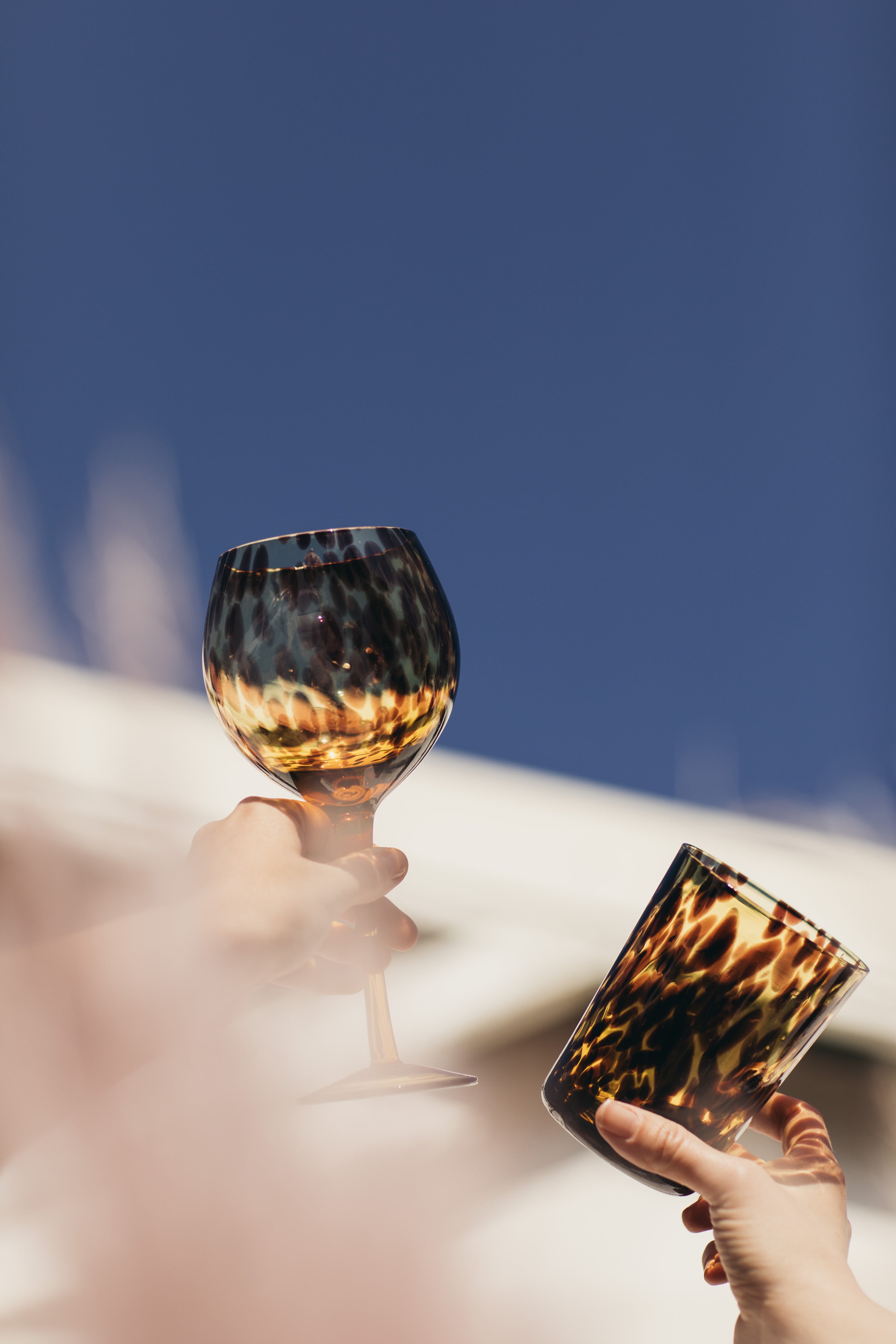 Tortoise Shell Drinking Glasses | Set of 4