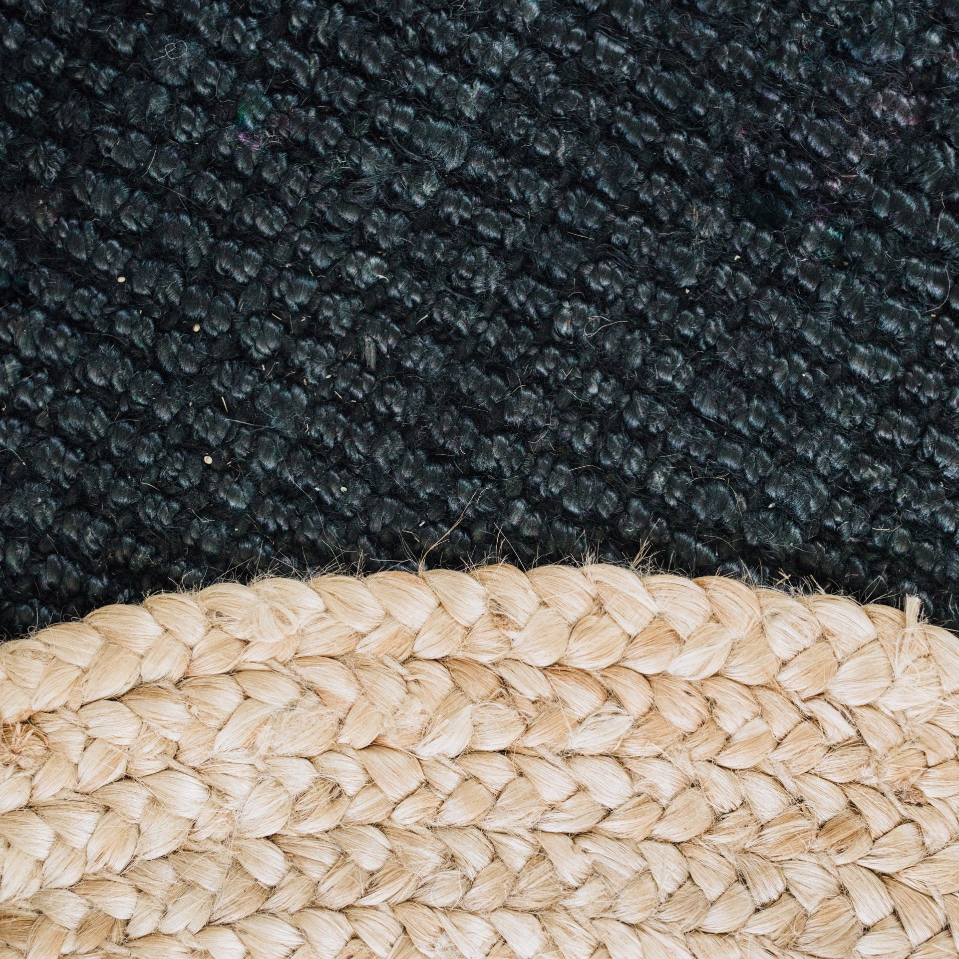 Jute Black Rug