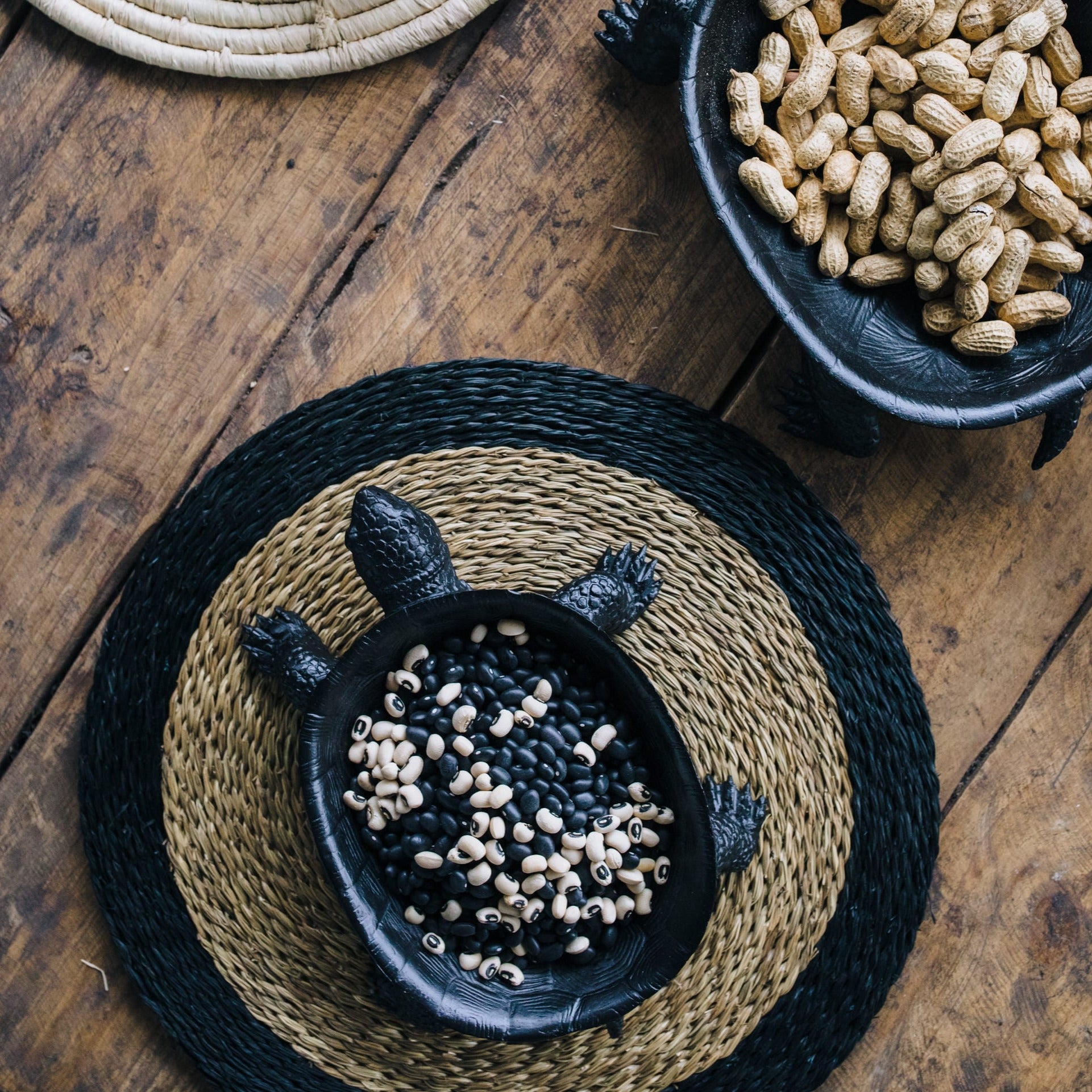 Woven Grass Placemats With Colour Trims