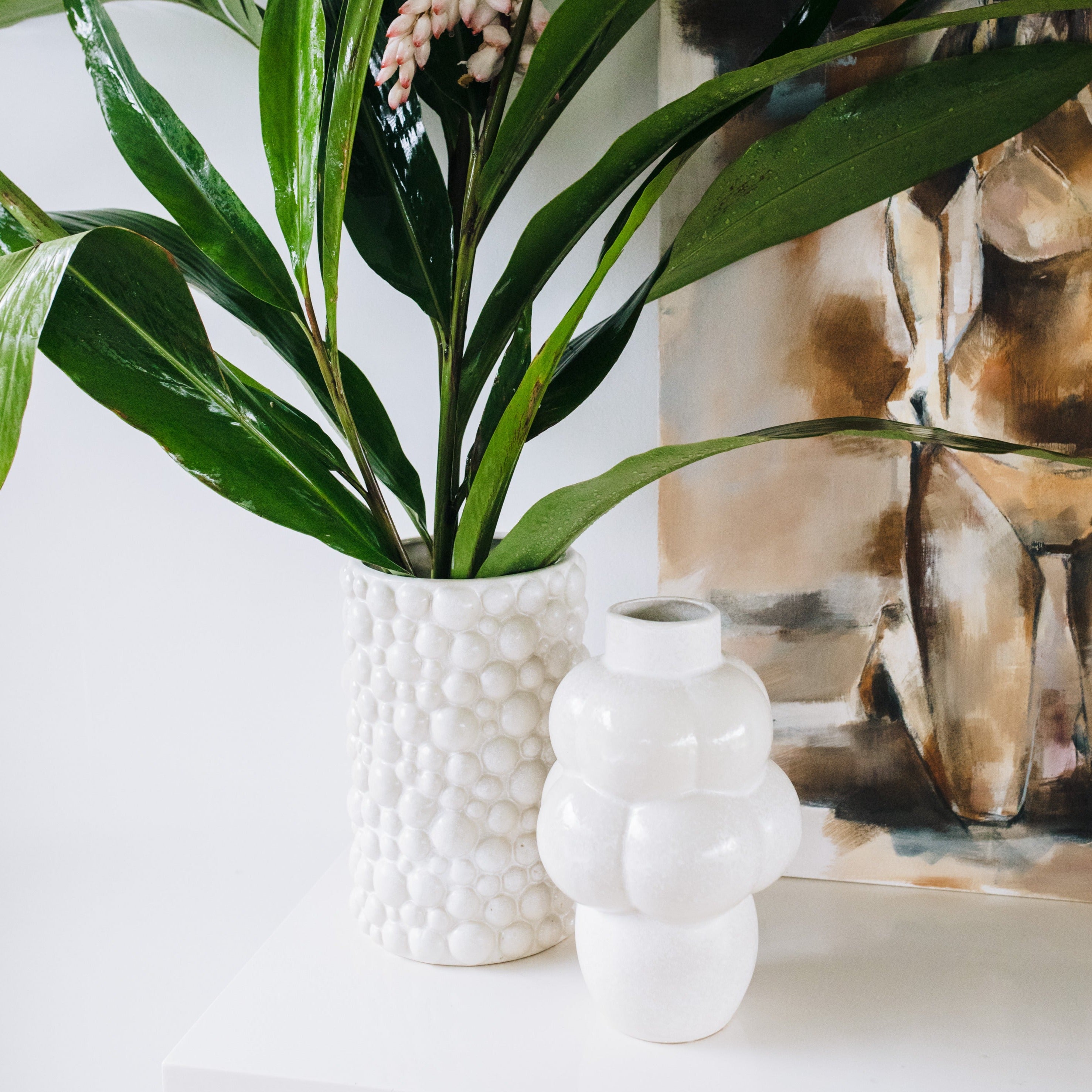 Ceramic Bubble Vase | Gloss White