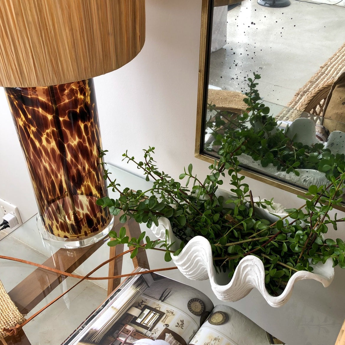 Tortoise Glass Lamp Base