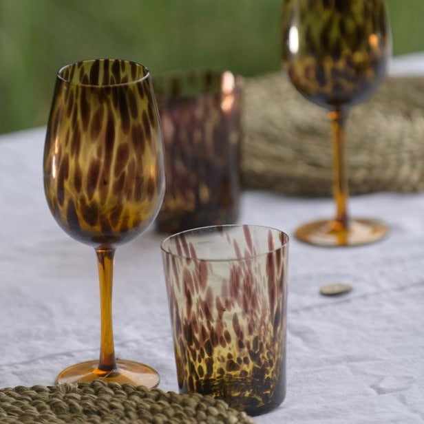 Tortoise Shell Wine Glasses (Set of 4)