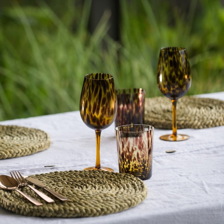 Tortoise Shell Wine Glasses (Set of 4)