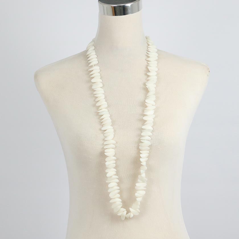 white amber style necklace