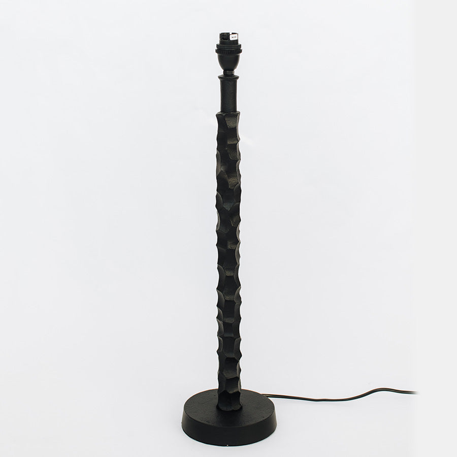 Chiselled Metal Lamp Base | Black