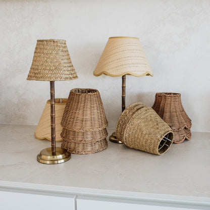 Bamboo Rechargeable Table Lamp With Lampshade