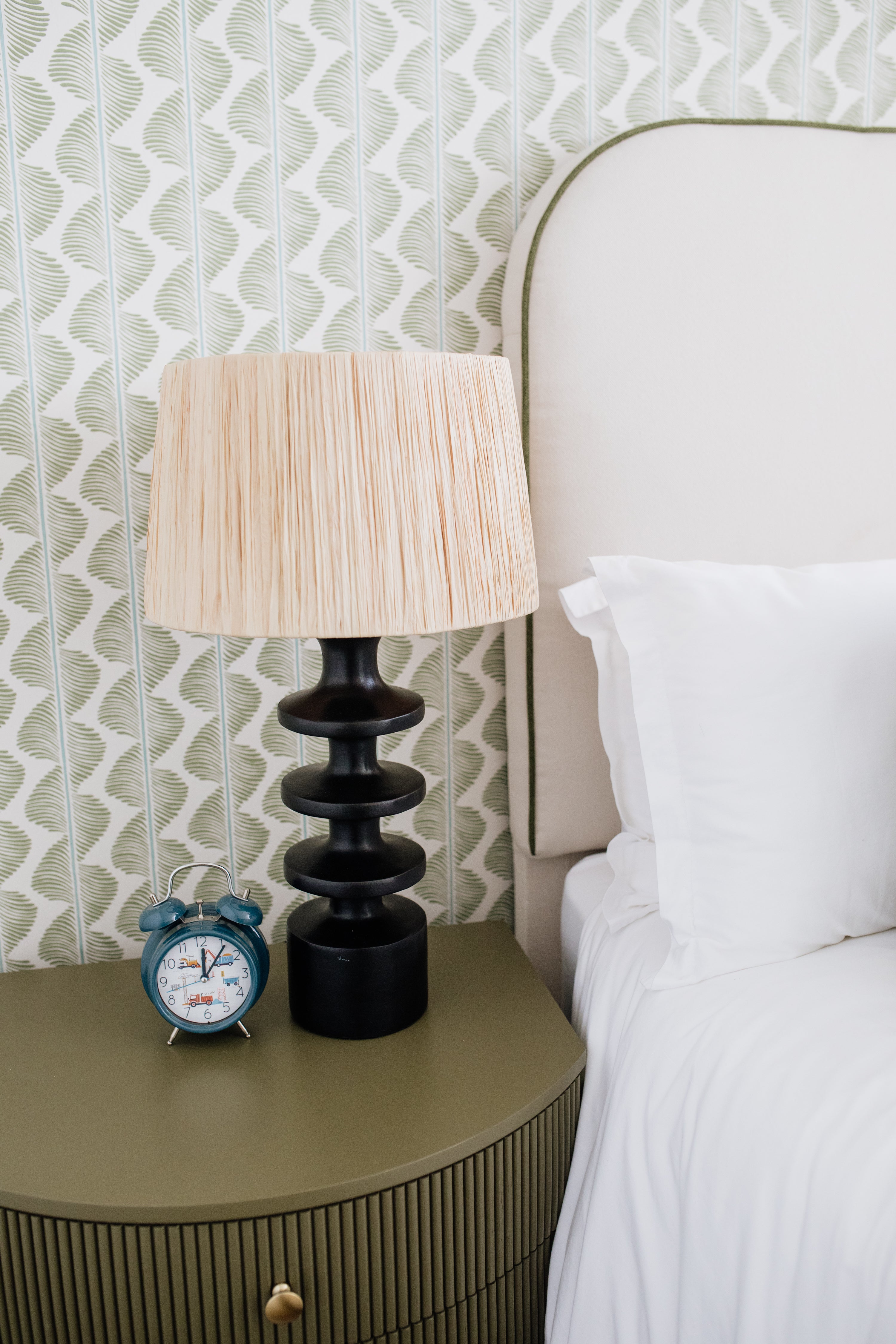 Small Stepped Lamp Base | Black