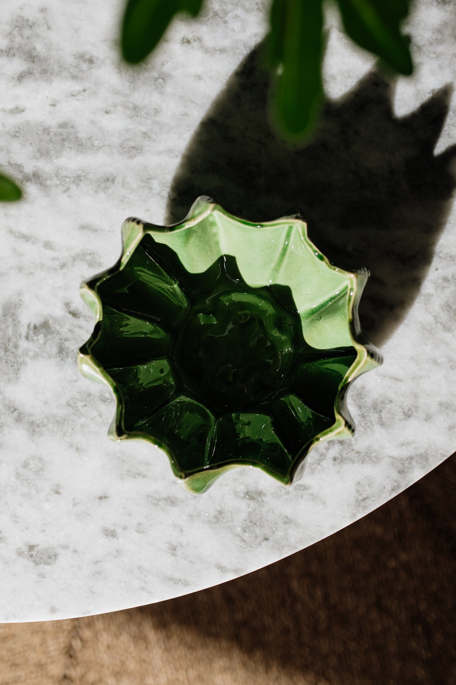 CERAMIC ALOE BOWL | GREEN
