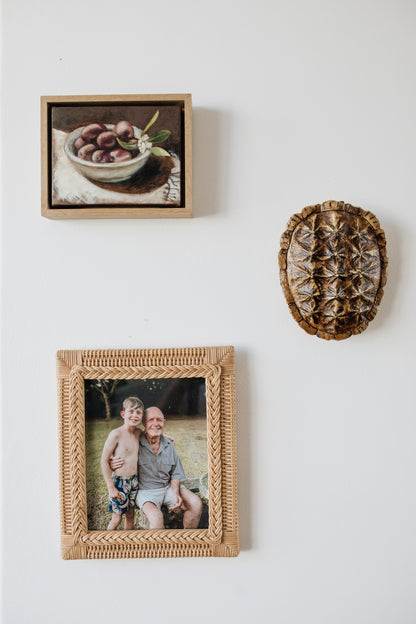 BRAIDED RATTAN PHOTO FRAME