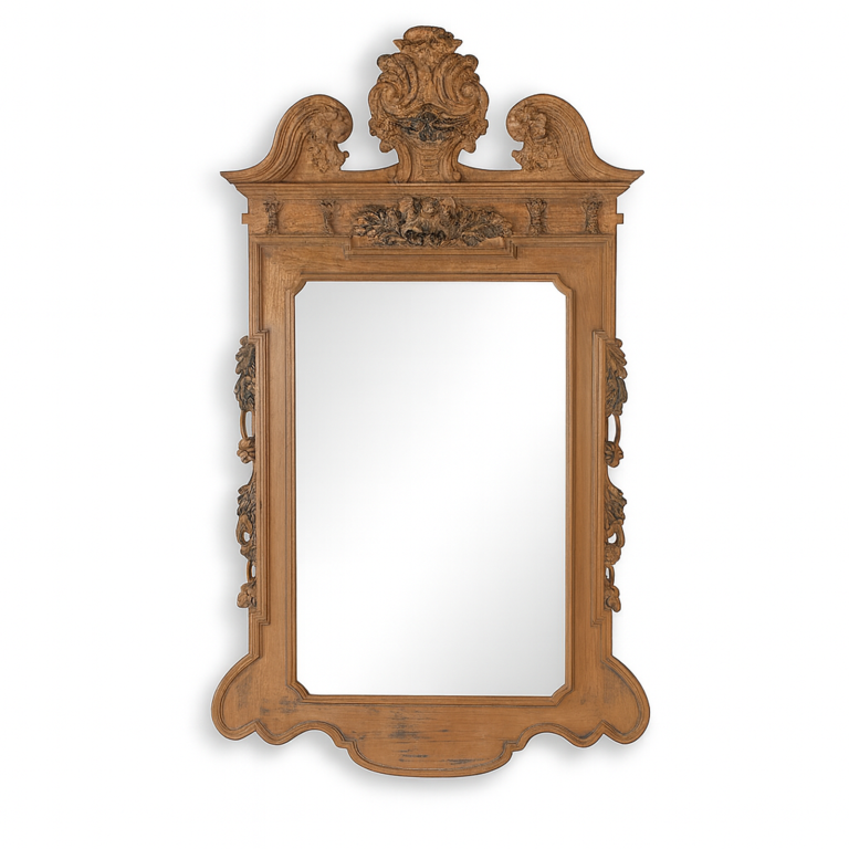 Antique Wood Mirror