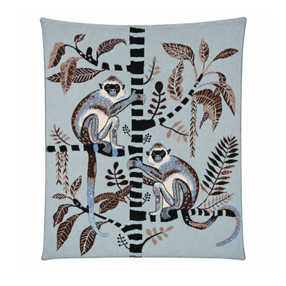 Monkey Cotton Throw
