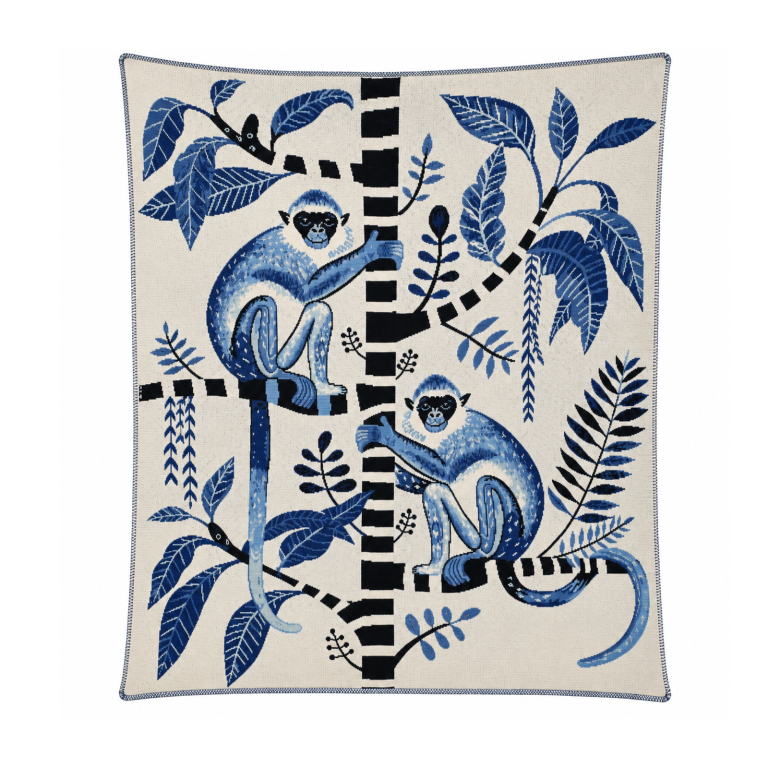 Monkey Cotton Throw