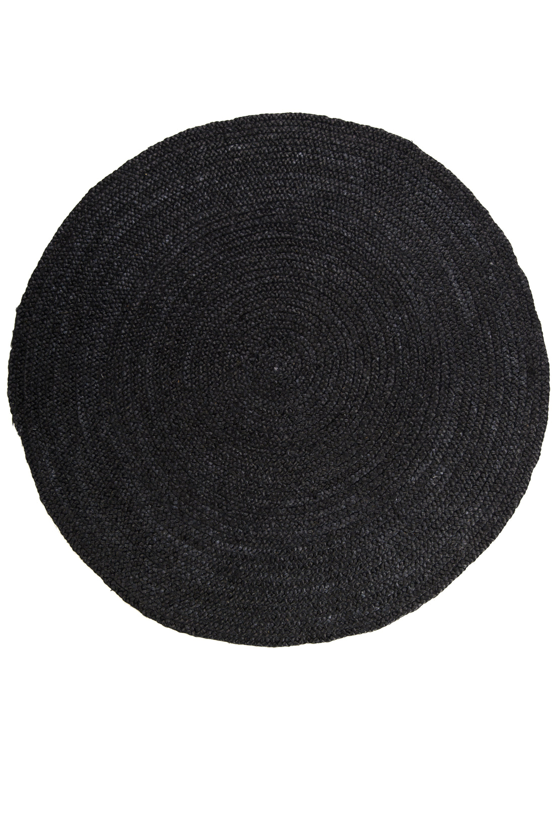 Black Round Jute Rug