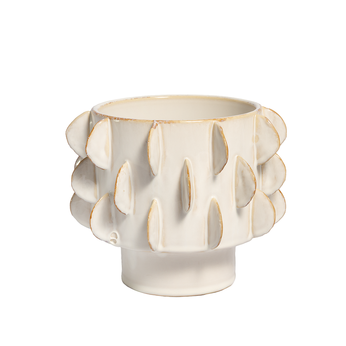 CERAMIC DISC POT | IVORY