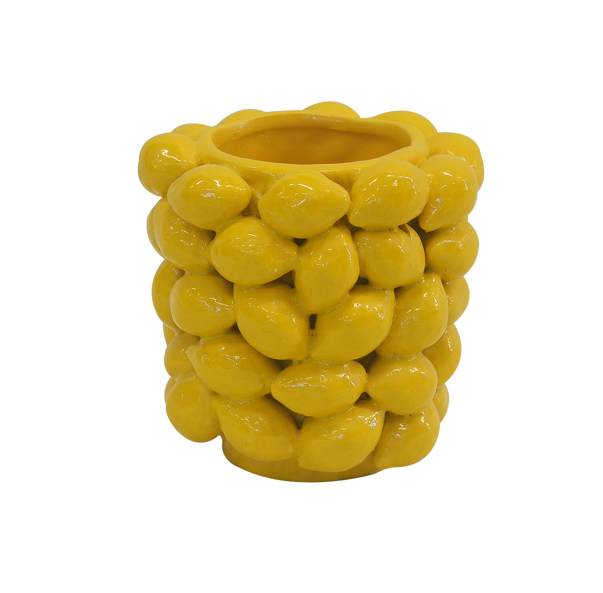 CERAMIC LEMON VASE | YELLOW
