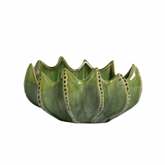 CERAMIC ALOE BOWL | GREEN