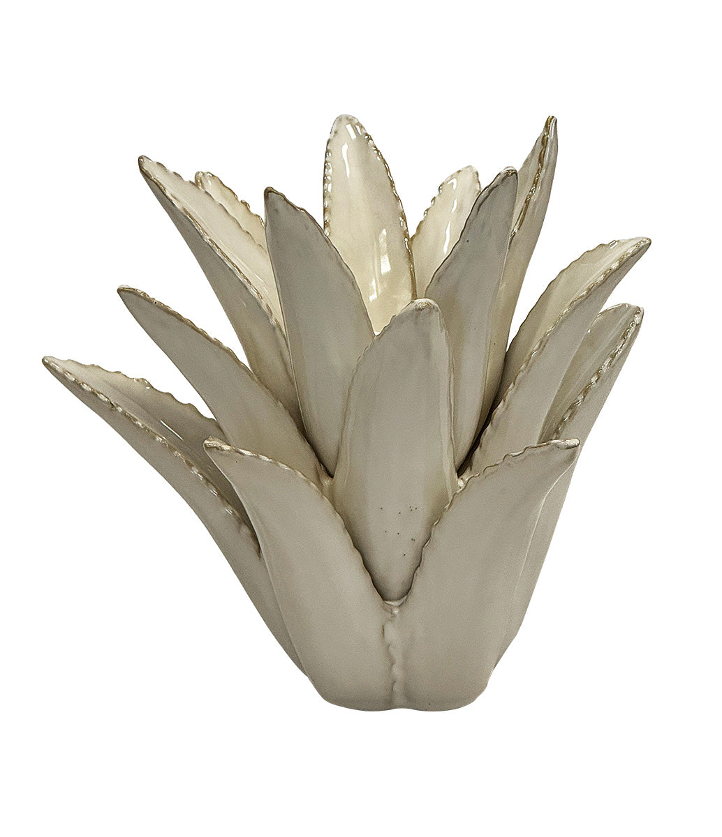 CERAMIC SPIKED ALOE | WHITE